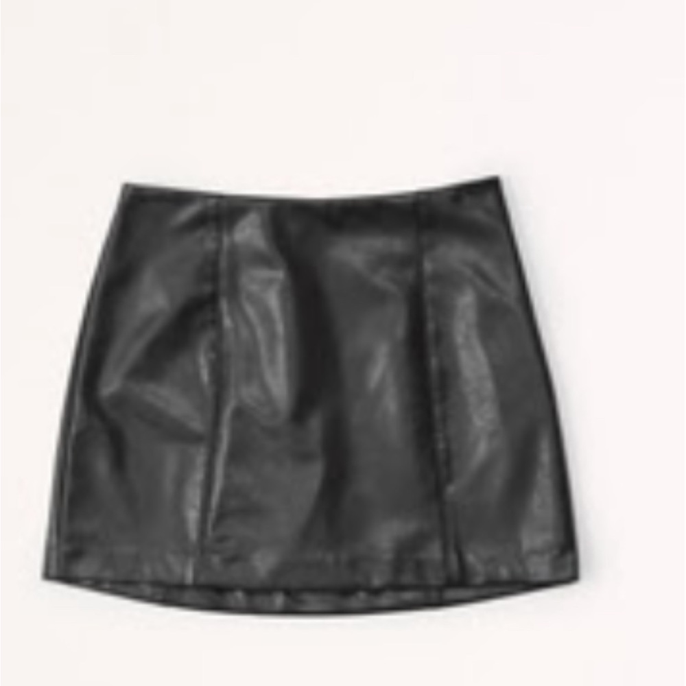 Vegan leather mini skort